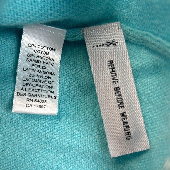 NWT Banana Republic Angora Blend Sea Blue Cardigan Sweater Size M - Picture 8 of 10